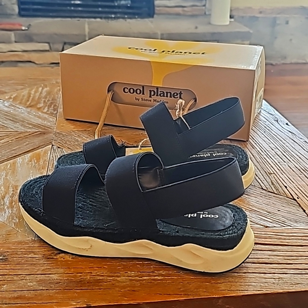 New STEVE MADDEN Cool Planet espadrille lug sandals! 6.5